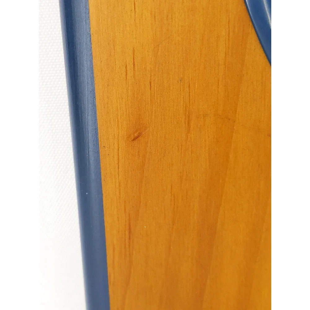 vtg Sunbeam Wood Wall Clock Brown Blue Fruit Floral J.C. Walden 1994 20
